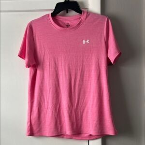 Under Armour Vibrant Pink Crew Neck Tee - Dry Fit material -Loose Fit